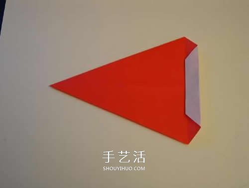 折纸圣诞帽的方法图解 简单圣诞帽的折法步骤(图7) 折纸圣诞帽的方法图解 简单圣诞帽的折法步骤(图7)
