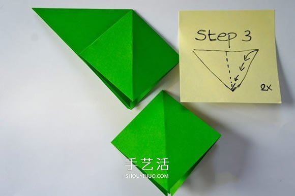 怎样折立体圣诞树图解 儿童立体圣诞树的折法(图2) 怎样折立体圣诞树图解 儿童立体圣诞树的折法(图2)