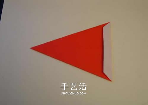 折纸圣诞帽的方法图解 简单圣诞帽的折法步骤(图8) 折纸圣诞帽的方法图解 简单圣诞帽的折法步骤(图8)