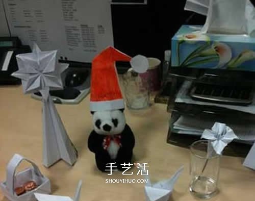 折纸圣诞帽的方法图解 简单圣诞帽的折法步骤(图13) 折纸圣诞帽的方法图解 简单圣诞帽的折法步骤(图13)