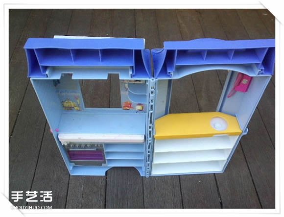 旧玩具手工改制花园里的“面包房”花盆架(图4) 旧玩具手工改制花园里的“面包房”花盆架(图4)
