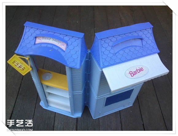 旧玩具手工改制花园里的“面包房”花盆架(图5) 旧玩具手工改制花园里的“面包房”花盆架(图5)