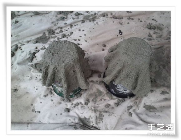 旧毛巾废物利用做花盆 水泥毛巾花盆手工制作(图12) 旧毛巾废物利用做花盆 水泥毛巾花盆手工制作(图12)