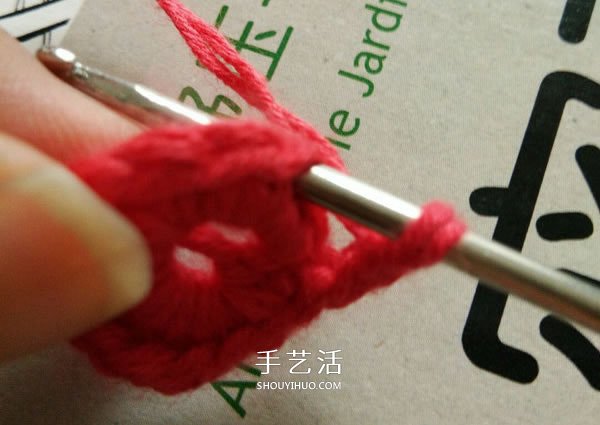 毛线小花的钩针编织图解 六瓣花朵的编织教程(图3) 毛线小花的钩针编织图解 六瓣花朵的编织教程(图3)