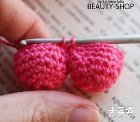 钩针爱心图解教程 立体爱心钩针制作步骤图(图4) 钩针爱心图解教程 立体爱心钩针制作步骤图(图4)