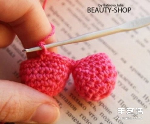钩针爱心图解教程 立体爱心钩针制作步骤图(图5) 钩针爱心图解教程 立体爱心钩针制作步骤图(图5)
