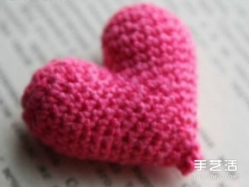 钩针爱心图解教程 立体爱心钩针制作步骤图(图9) 钩针爱心图解教程 立体爱心钩针制作步骤图(图9)