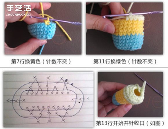 钩针风铃制作教程 可爱风铃钩针编织针法图解(图3) 钩针风铃制作教程 可爱风铃钩针编织针法图解(图3)