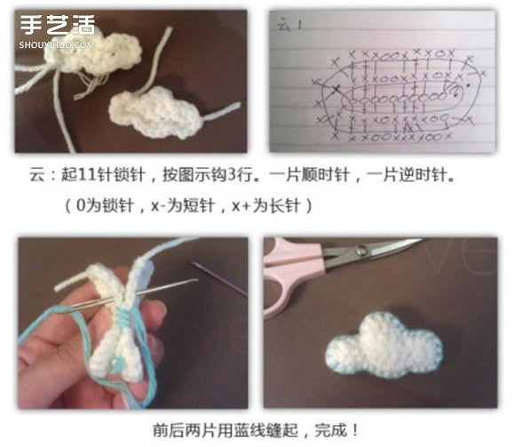 钩针风铃制作教程 可爱风铃钩针编织针法图解(图5) 钩针风铃制作教程 可爱风铃钩针编织针法图解(图5)