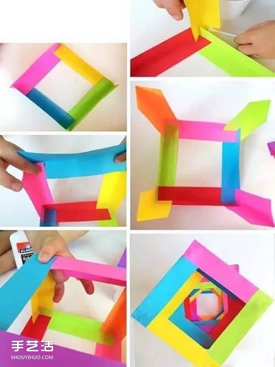 幼儿立体方块制作方法 漂亮纸立方体DIY图解 - 诺云双维造物网