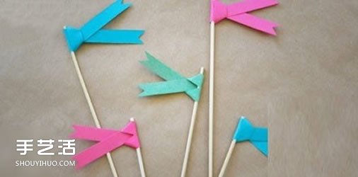 节日小彩旗制作方法 简单幼儿彩旗手工制作 - 诺云双维造物网