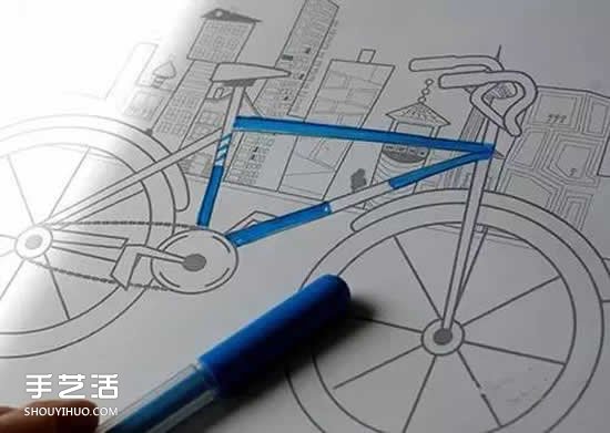 简单有趣的折纸教程 让平面自行车变得立体(图2)