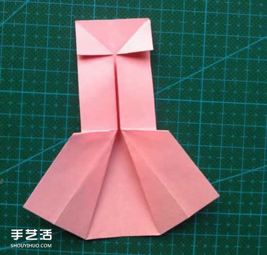 儿童折纸裙子图解教程 简单小裙子的折叠方法(图9) 儿童折纸裙子图解教程 简单小裙子的折叠方法(图9)