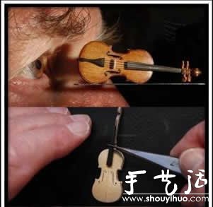 手工制作的微型小提琴 - 诺云双维造物网