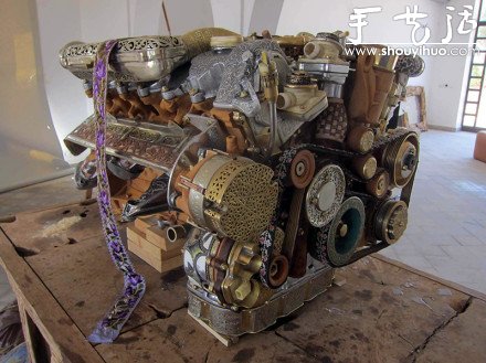 动物骨骼等奇怪材料DIY的“发动机”(图4)