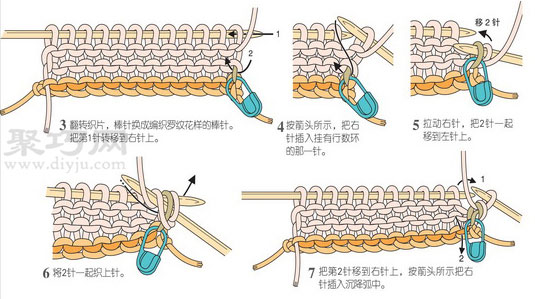 双罗纹针起针的织法 毛衣双罗纹起针法图解(图2) 双罗纹针起针的织法 毛衣双罗纹起针法图解(图2)