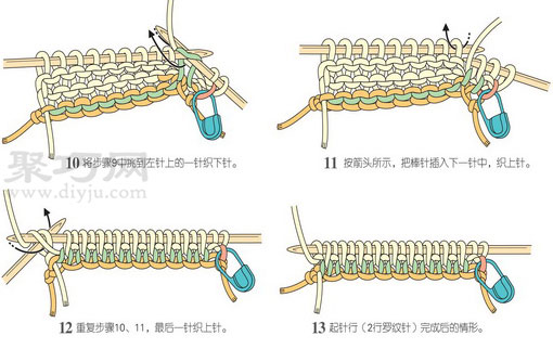 单罗纹针起针的织法 毛衣单罗纹起针法图解(图2) 单罗纹针起针的织法 毛衣单罗纹起针法图解(图2)