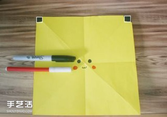怎么折皮卡丘的方法 手工皮卡丘折纸步骤图(图5)