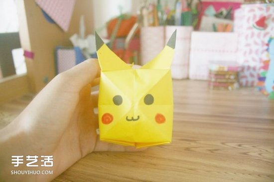 怎么折皮卡丘的方法 手工皮卡丘折纸步骤图(图15)