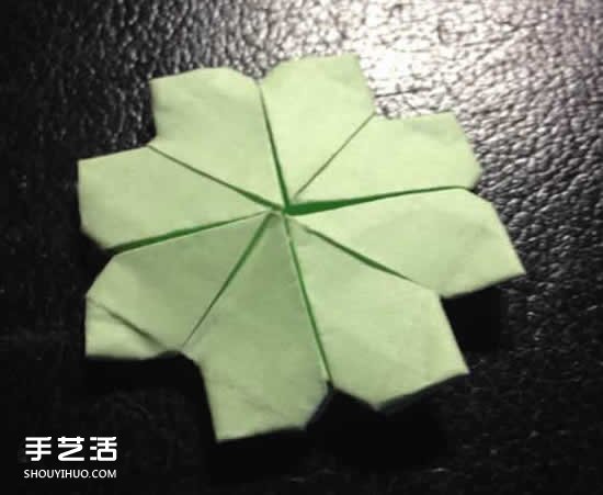 四叶草的折法两张纸 简单四叶草折纸教程 - 诺云双维造物网