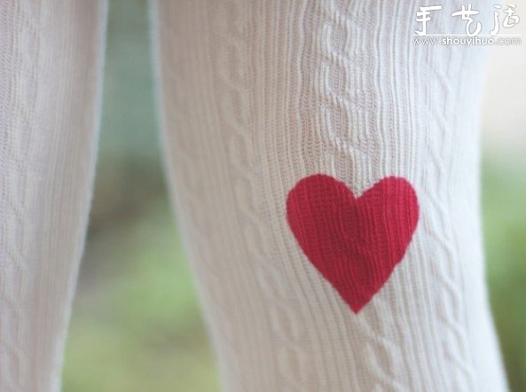 爱心图案连裤袜手工DIY - 诺云双维造物网