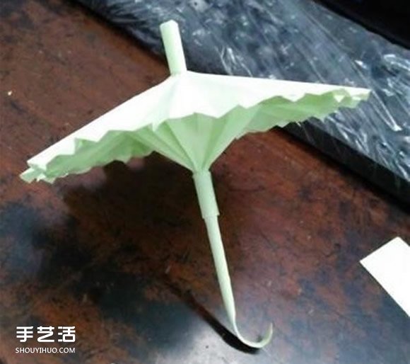立体小雨伞的折法图解 儿童纸雨伞制作方法(图21)