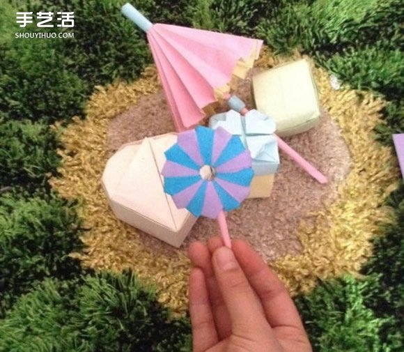 儿童棒棒糖的折法图解 折纸棒棒糖手工制作 - 诺云双维造物网