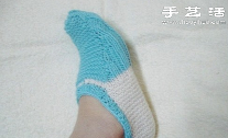 毛线针织漂亮船袜图解教程(图12) 毛线针织漂亮船袜图解教程(图12)