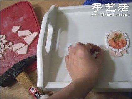瓷砖碎片废物利用改造旧托盘(图5) 瓷砖碎片废物利用改造旧托盘(图5)