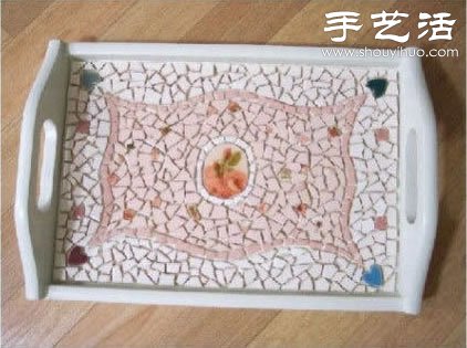 瓷砖碎片废物利用改造旧托盘(图8) 瓷砖碎片废物利用改造旧托盘(图8)