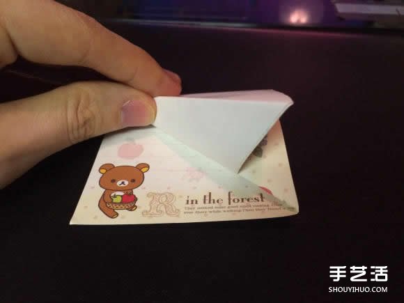 自带夹页功能的个性书签的折法图解教程(图5) 自带夹页功能的个性书签的折法图解教程(图5)