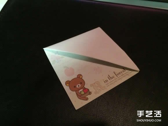 自带夹页功能的个性书签的折法图解教程(图6) 自带夹页功能的个性书签的折法图解教程(图6)