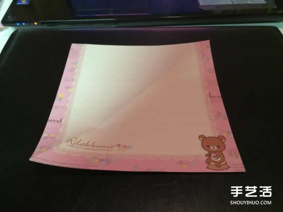 自带夹页功能的个性书签的折法图解教程(图7) 自带夹页功能的个性书签的折法图解教程(图7)