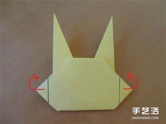 简单皮卡丘折纸教程 手工皮卡丘的折法图解(图6) 简单皮卡丘折纸教程 手工皮卡丘的折法图解(图6)