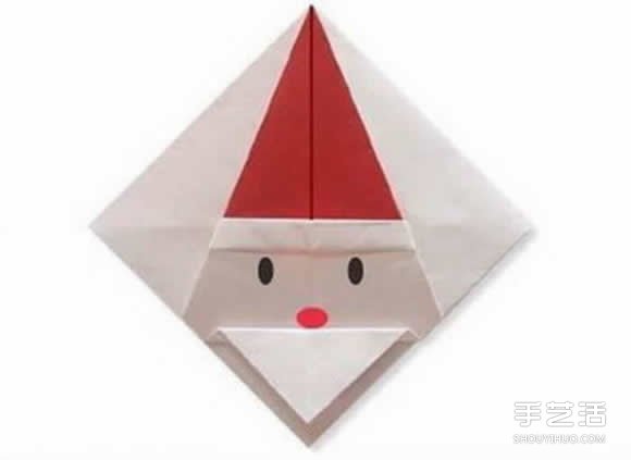 三种儿童手工折纸圣诞老人的折法图解教程(图3) 三种儿童手工折纸圣诞老人的折法图解教程(图3)