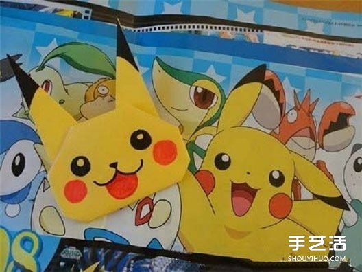 简单皮卡丘折纸教程 手工皮卡丘的折法图解(图7) 简单皮卡丘折纸教程 手工皮卡丘的折法图解(图7)
