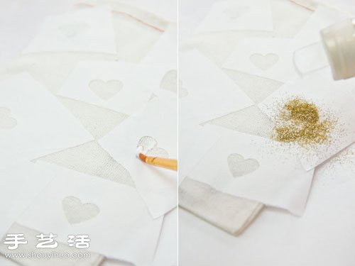 旧物改造:收纳袋创意DIY闪亮心形图案(图3) 旧物改造:收纳袋创意DIY闪亮心形图案(图3)