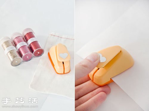 旧物改造:收纳袋创意DIY闪亮心形图案(图2) 旧物改造:收纳袋创意DIY闪亮心形图案(图2)