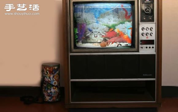 旧电视手工DIY改造怀旧鱼缸水族箱图解教程(图17) 旧电视手工DIY改造怀旧鱼缸水族箱图解教程(图17)