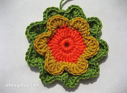 千层花的制作方法步骤 钩针千层花DIY图解教程(图10) 千层花的制作方法步骤 钩针千层花DIY图解教程(图10)