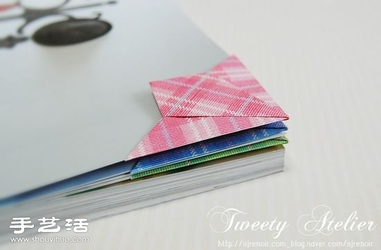 三角形书签折纸方法 折三角形书签图解教程(图11) 三角形书签折纸方法 折三角形书签图解教程(图11)