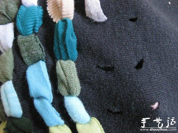 旧衣服动手DIY制作脚垫(图6) 旧衣服动手DIY制作脚垫(图6)