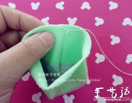 旧棉袜子手工DIY漂亮花朵(图2) 旧棉袜子手工DIY漂亮花朵(图2)