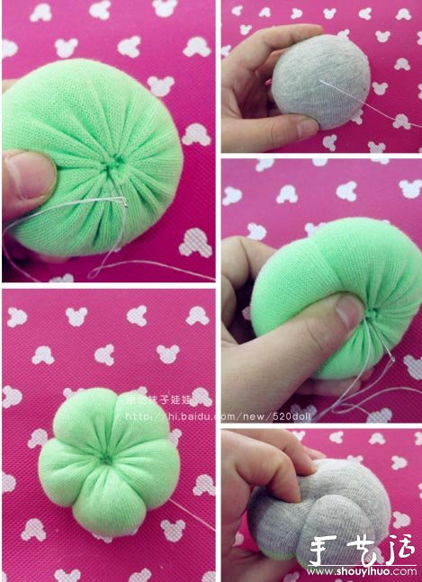 旧棉袜子手工DIY漂亮花朵(图5) 旧棉袜子手工DIY漂亮花朵(图5)