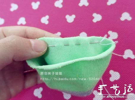 旧棉袜子手工DIY漂亮花朵(图3) 旧棉袜子手工DIY漂亮花朵(图3)
