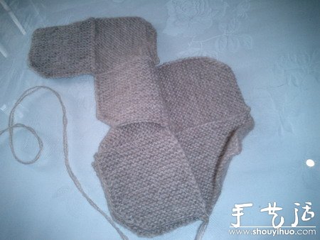 给小宝宝编织保暖袜子的手工教程(图5)