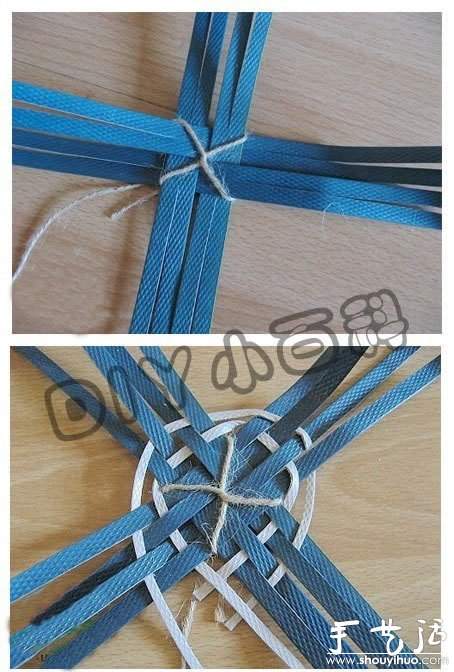 编织带手工编织花盆套的教程(图2) 编织带手工编织花盆套的教程(图2)
