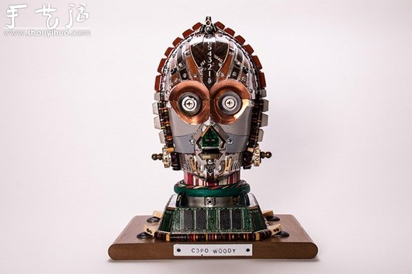 电脑零件DIY的星球大战C-3PO机器人(图1)
