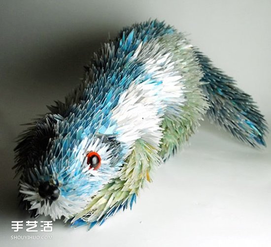 光盘变废为宝制作动物 精美CD光盘动物DIY图片(图7) 光盘变废为宝制作动物 精美CD光盘动物DIY图片(图7)