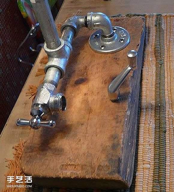 金属管道材料DIY制作个性台灯的作品图片(图3) 金属管道材料DIY制作个性台灯的作品图片(图3)